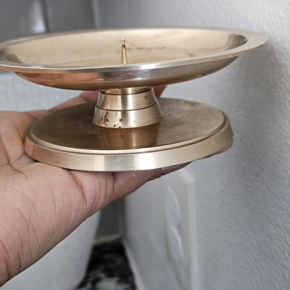 Vintage brass candleholder‎ metal